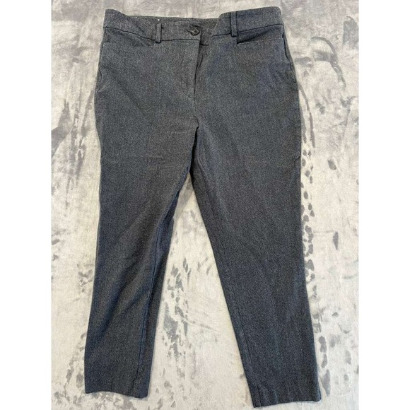 LOFT Pants - LOFT Curvy Skinny Womens Size 12 Charcoal Gray Heathered Stretch Ankle Pants